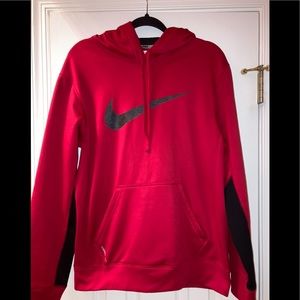 Nike Red & Gray Hoodie Therma-Fit Size S